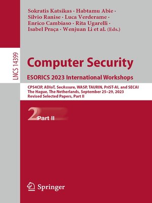 cover image of Computer Security. ESORICS 2023 International Workshops